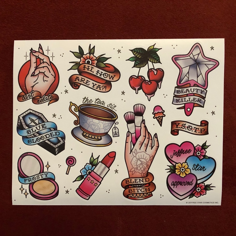 Jeffree Star Mystery Box Stickers